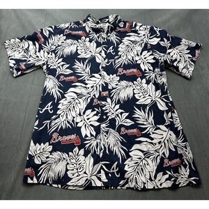Reyn Spooner Aloha Classic Shirt Mens 3XL Atlanta Braves Baseball Hawaiian Tiki